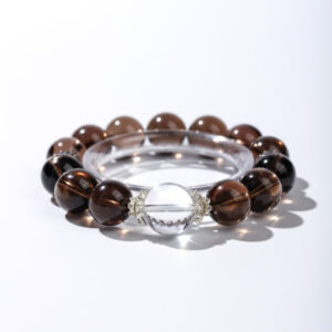 Love Renewal — Smoky Quartz & Clear Quartz Healing Bracelet