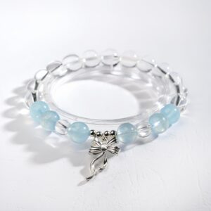 Aquamarine × Clear Quartz Bracelet