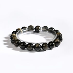 Silver Sheen Obsidian Bracelet