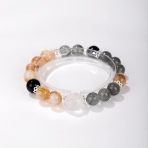 Kindle Within｜Black Strawberry Quartz × Yellow Tower Quartz Bracelet