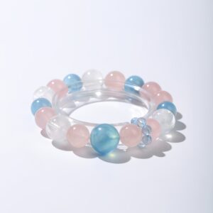 Whispers of Calm｜Aquamarine & Rose Quartz Bracelet